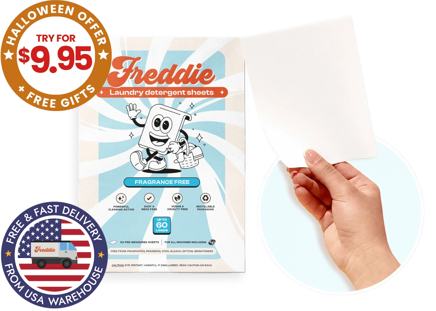 Freddie Laundry Detergent Sheets